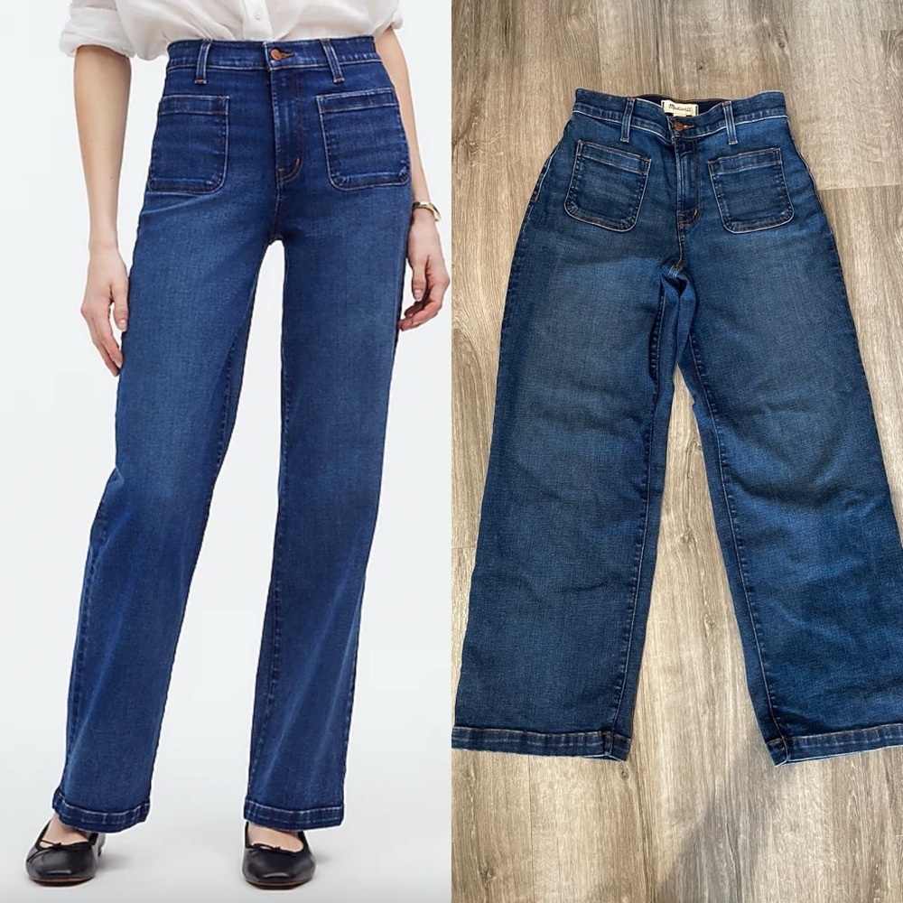 $138 Madewell Emmett Jeans/worn twice, allentown wash, size 27P